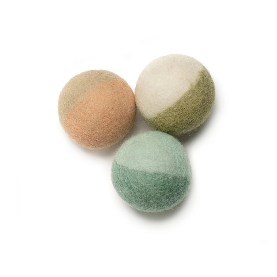 Trio de balles en feutre, taille S